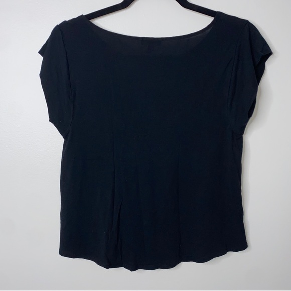 Express Black Amber Beaded Studded Rockercore Short-sleeved Tee Shirt Top Small - Picture 3 of 8